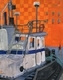 Working Tug  Sunset 16"x20"